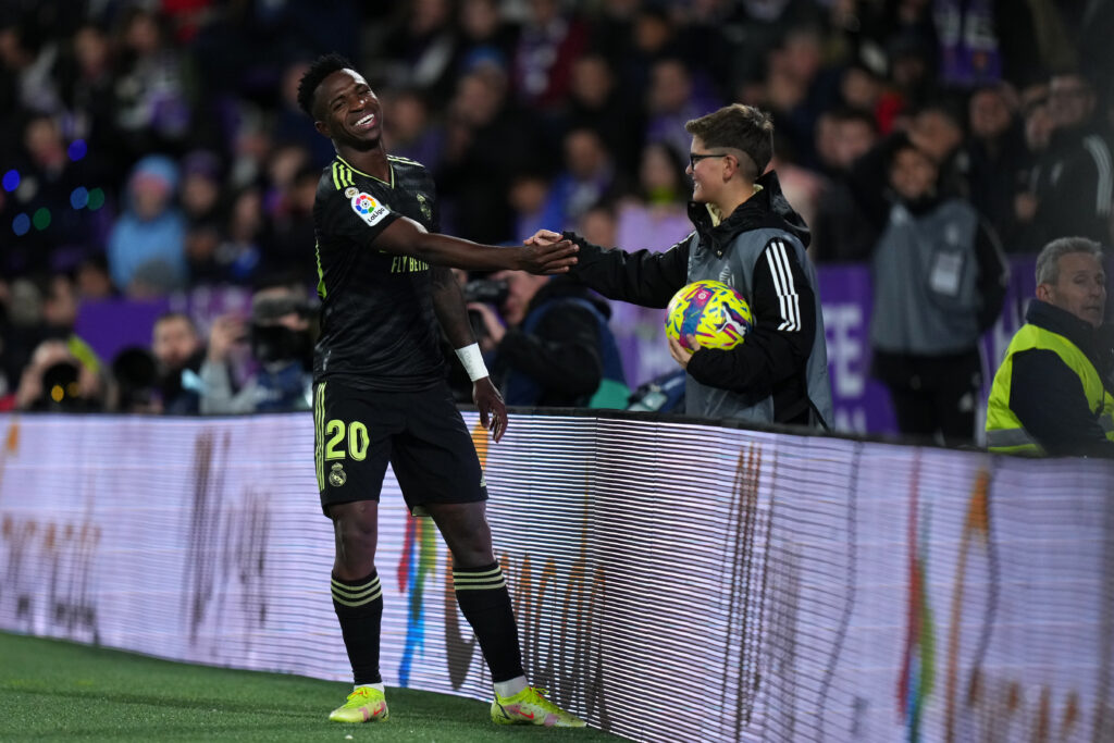 Vinícius Júnior em campo pelo Real Madrid