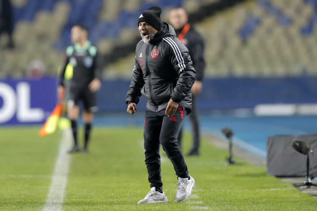 Sampaoli em Flamengo x Ñublense pela Libertadores