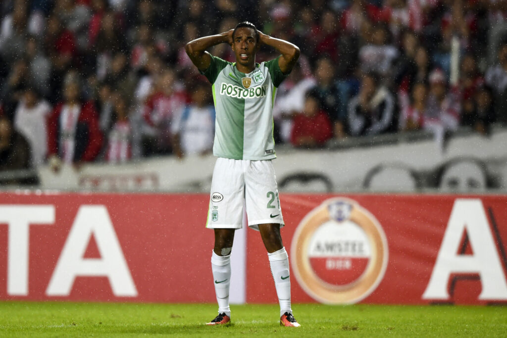 Jhon Mosquera, jogador do Atlético Nacional eliminado da Libertadores 2017