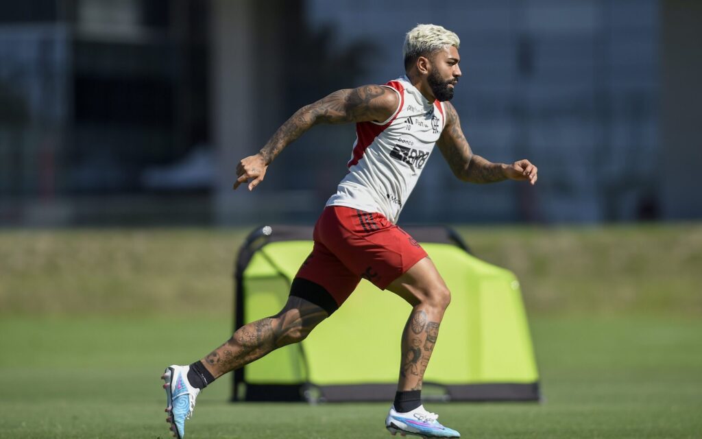 Gabigol no CT do Flamengo