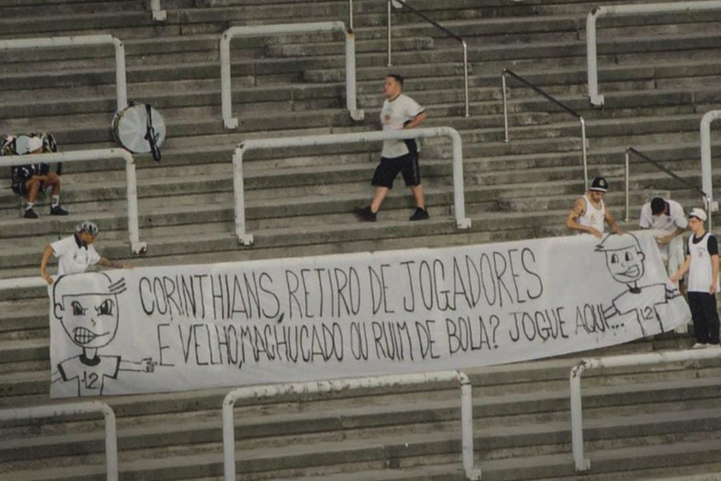 Protesto da torcida do Corinthians