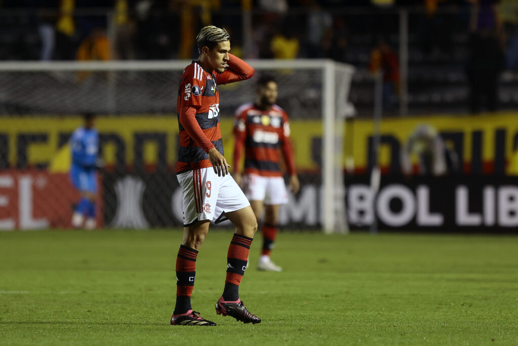 Pedro, do Flamengo, vira dúvida para enfrentar o Olimpia na Libertadores