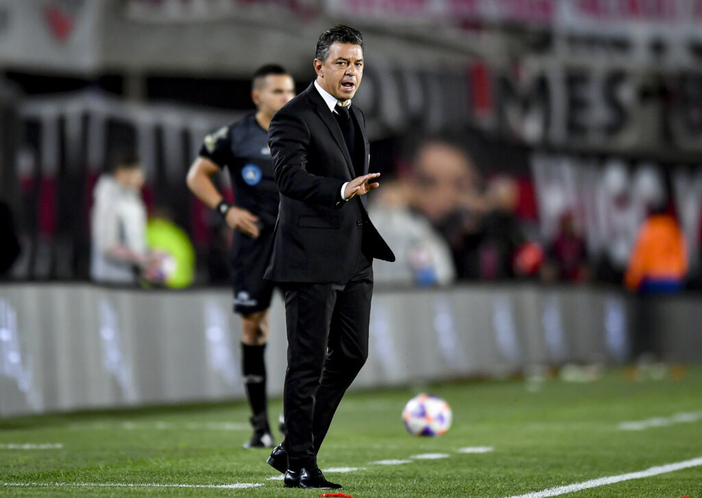 Marcelo Gallardo em jogo do River Plate; treinador foi especulado no Flamengo e teria recusado proposta do Villareal