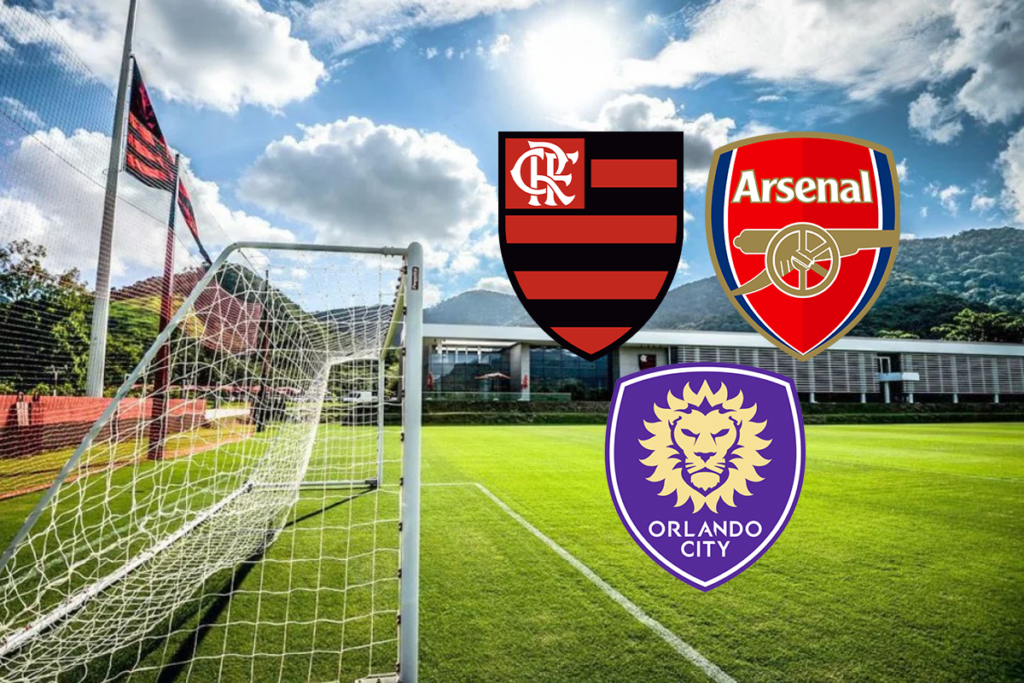 flamengo torneio no ninho do urubu com arsenal e orlando cty