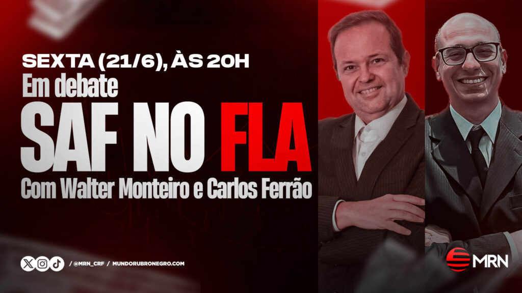 Arte com Walter Monteiro e Carlos Ferrão anunciando a live que ocorre do dia 21/06/2024, na TV MRN