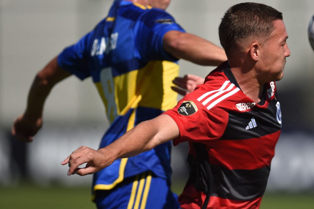 Lance de Flamengo x Boca Juniors, pela Libertadores Sub-20 2024