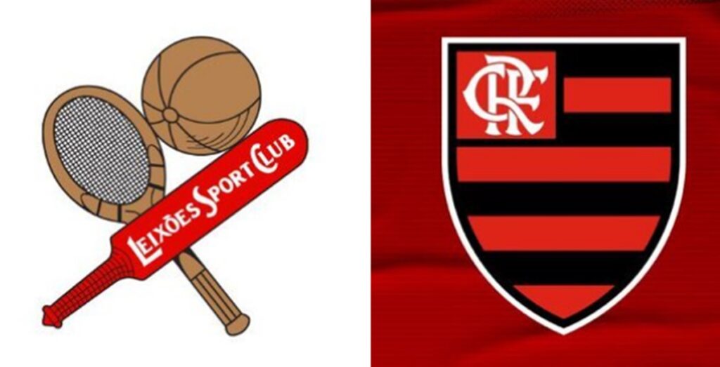 Escudos de Leixões e Flamengo lado a lado