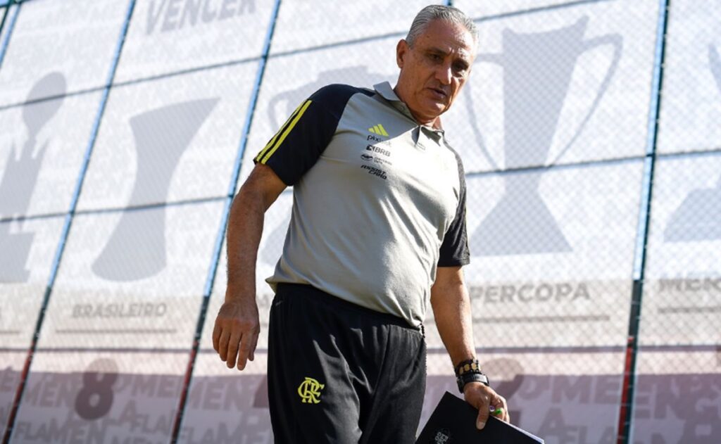 tite em treino do flamengo ninho do urubu