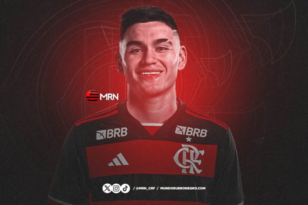 Em arte do MRN, Carlos Alcaraz sorri com camisa do Flamengo