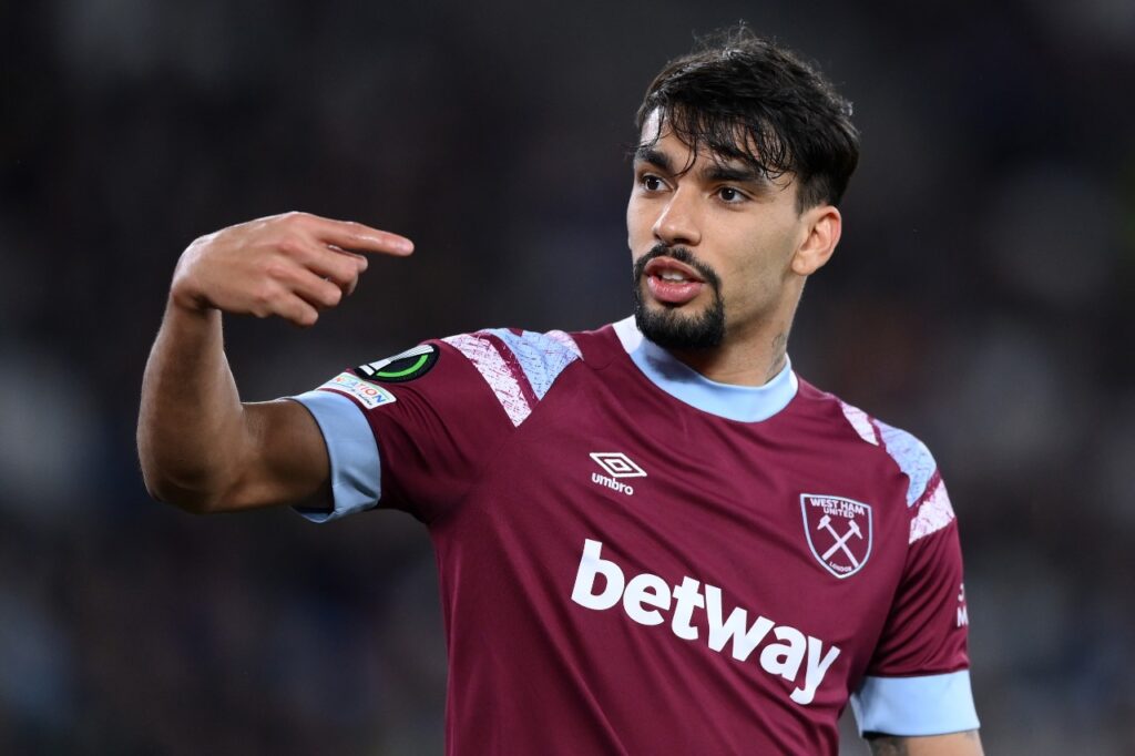 lucas paquetá ex-flamengo em ação pelo west ham