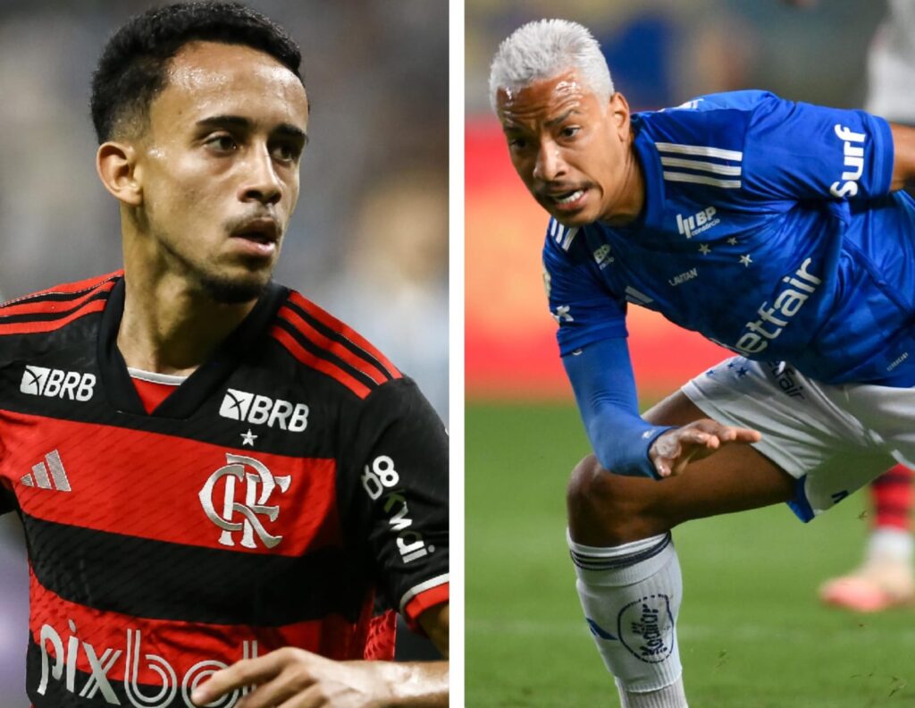 Matheus Gonçalves e Matheus Pereira, de Flamengo e Cruzeiro