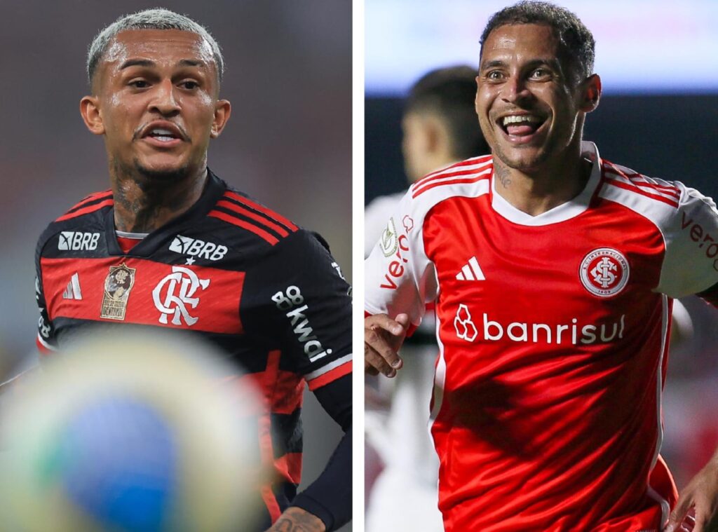 Wesley, pelo Flamengo, e Alan Patrick, pelo Internacional