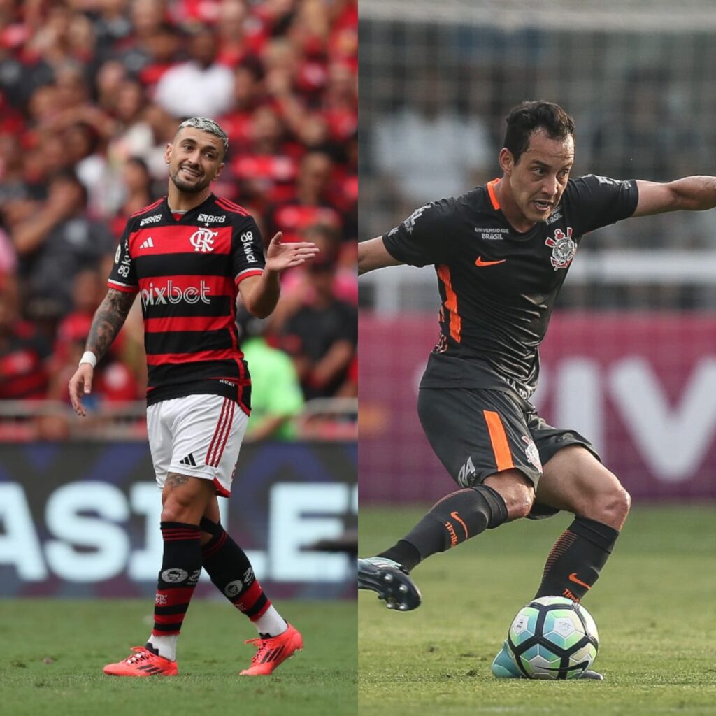 Arrascaeta, do Flamengo e Rodriguinho.